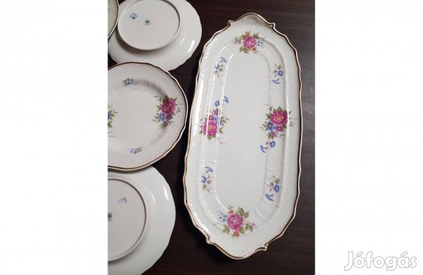 Hollóházi hajnalka mintás süteményes készlet