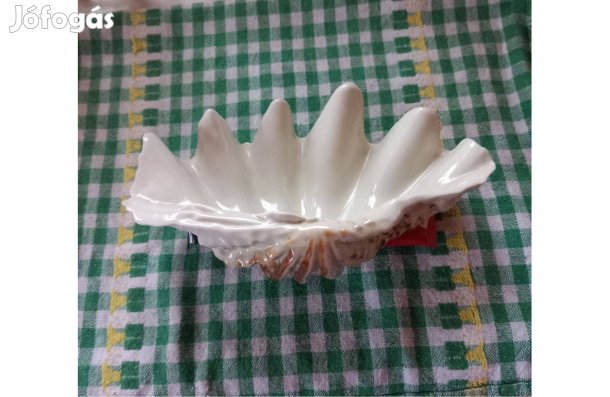Hollóházi kagyló porcelán 20 x 11 cm - Új