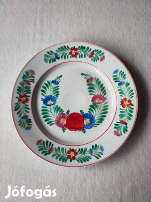 Hollóházi kézzel festett fali tányér - 24 cm