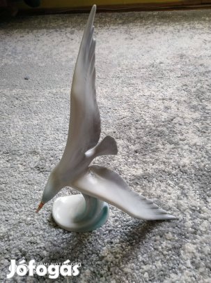 Hollóházi kézzel festett sirály figura