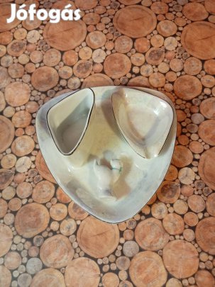 Hollóházi lüsztermázas dohányzó készlet 