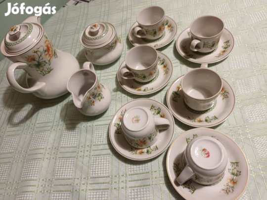 Hollóházi mokkás, kávés készlet