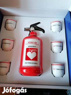 Hollóházi pálinkás tűzoltókészlet új