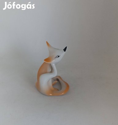 Hollóházi porcelán Art deco róka!
