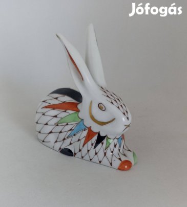 Hollóházi porcelán Garden mintás nyúl!
