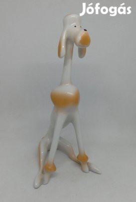 Hollóházi porcelán Kutya Art deco!