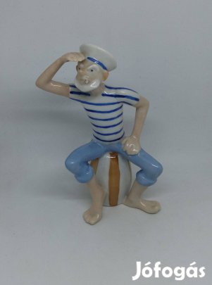 Hollóházi porcelán Popey matróz Ritka!
