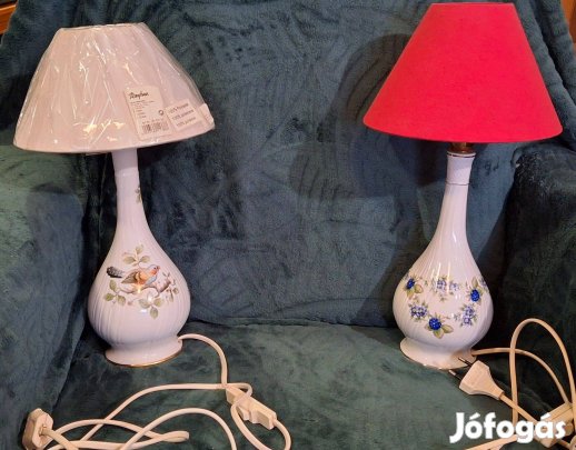 Hollóházi porcelán asztalilámpák