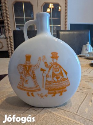 Hollóházi porcelán butella