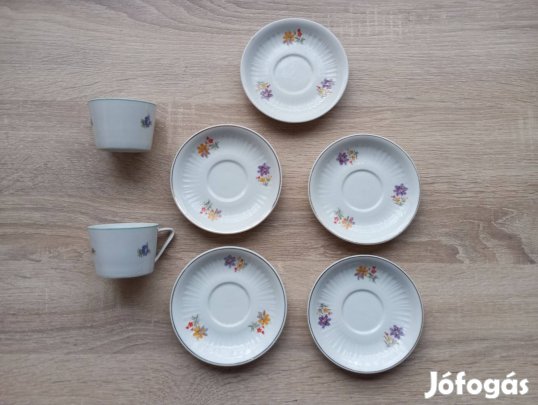 Hollóházi porcelán csészék és aljak hiánypótlásra