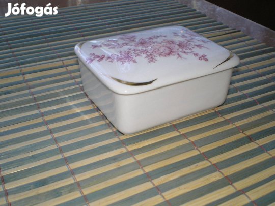 Hollóházi porcelán doboz tetővel hibátlan