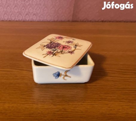 Hollóházi porcelán ékszertartó