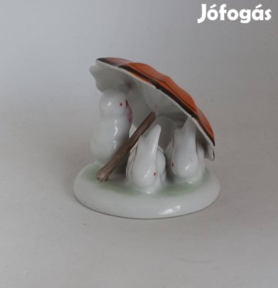 Hollóházi porcelán esernyős nyuszik!