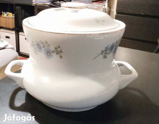 Hollóházi porcelán ét és tálaló készlet