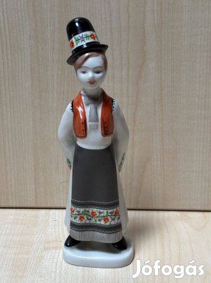 Hollóházi porcelán figura, sérült