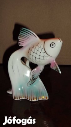 Hollóházi porcelán figura fátyol hal