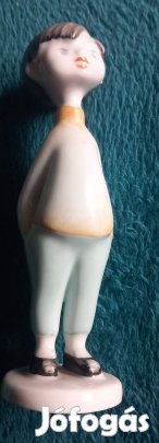 Hollóházi porcelán fiucska (pocakos fiú) hibátlan állapot eladó!