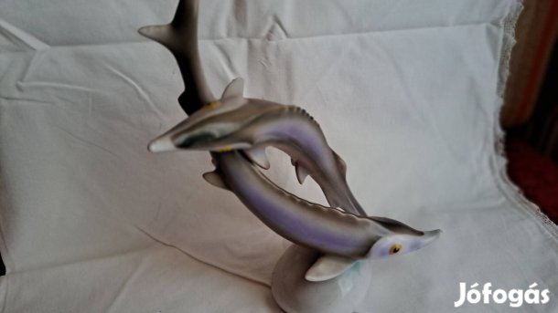 Hollóházi porcelán hal pár