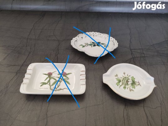 Hollóházi porcelán hamutál hibátlan