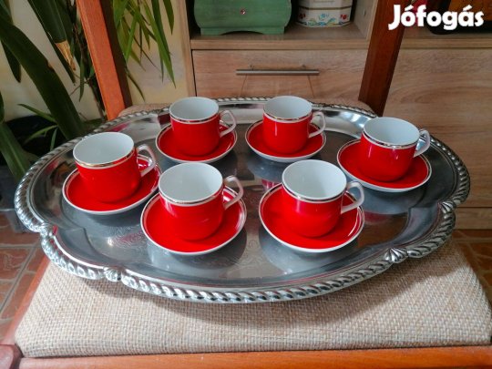 Hollóházi porcelán kávés csészék(6db)