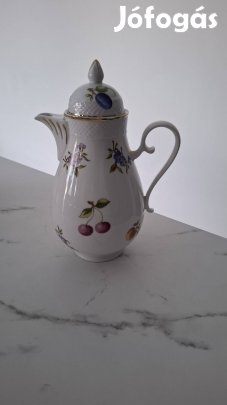 Hollóházi porcelán kávés kanna
