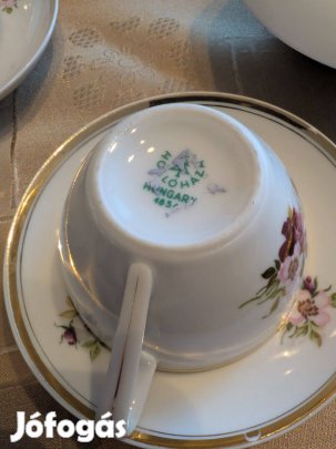 Hollóházi porcelán kávéskészlet