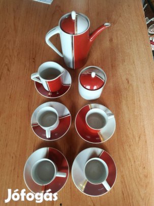 Hollóházi porcelán kávéskészlet