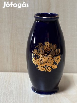 Hollóházi porcelán kicsi váza, dísztárgy