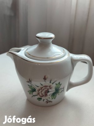 Hollóházi porcelán kiöntő fedővel