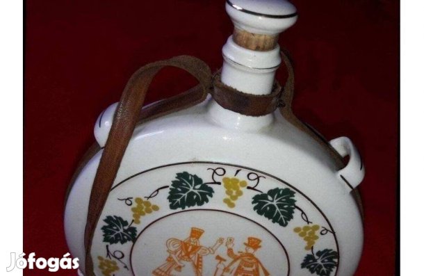 Hollóházi porcelán kulacs