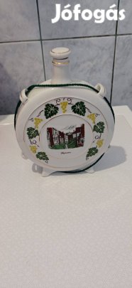 Hollóházi porcelán kulacs
