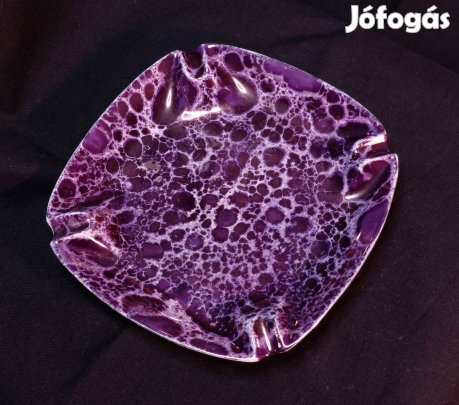 Hollóházi porcelán lüszteres hamutál