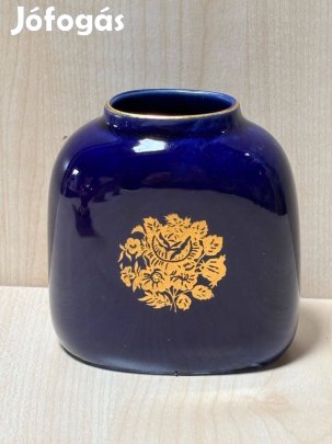Hollóházi porcelán mini váza, dísztárgy