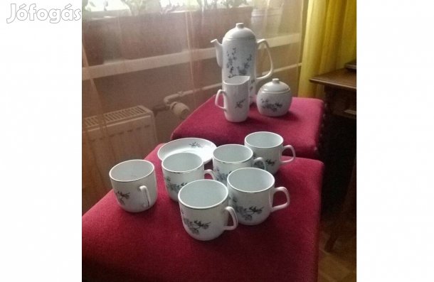 Hollóházi porcelán mokkás készlet eladó