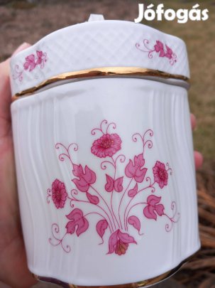 Hollóházi porcelán nagyobb cukortartó Barokk