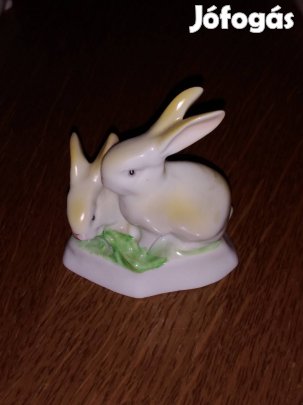 Hollóházi porcelán nyulak nyuszi nyúl pár 
