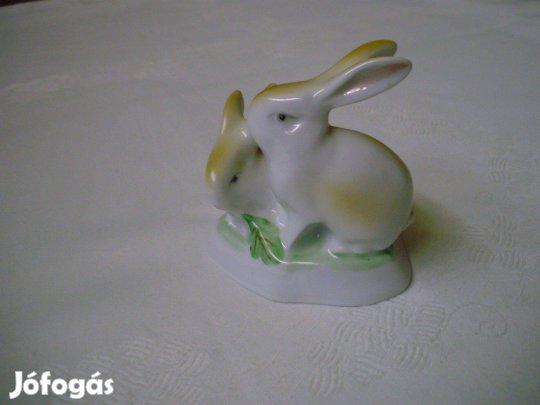 Hollóházi porcelán nyuszipár nyuszi nyuszik nyúl nyulak nyúlpár húsvét
