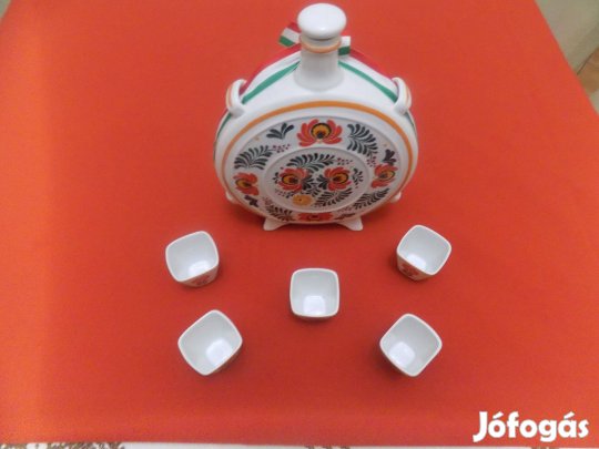 Hollóházi porcelán pálinkás készlet eladó