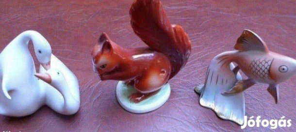 Hollóházi porcelán szobor gyűjtemény 5 db egyben