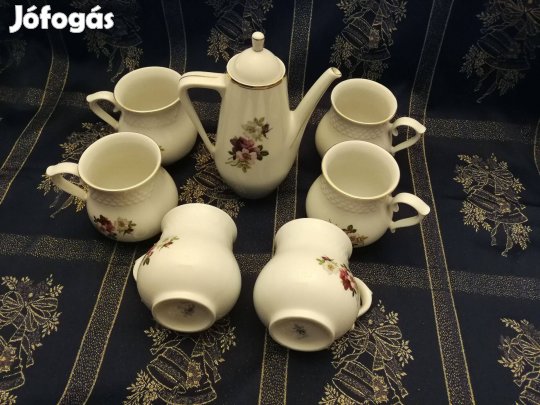 Hollóházi porcelán tövisrózsa mintás készlet!