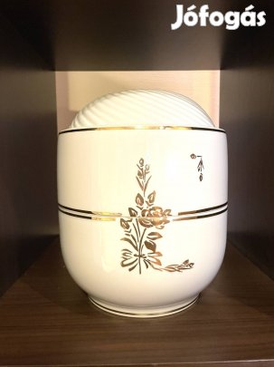 Hollóházi porcelán urna váza