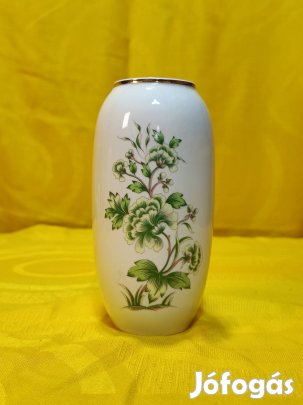Hollóházi porcelán váza 17cm