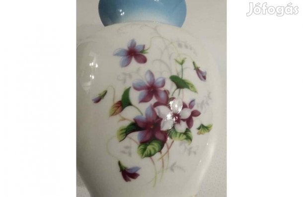 Hollóházi porcelán váza (Ibolya mintás) eladó!