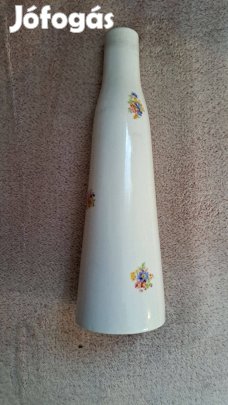 Hollóházi porcelán váza virágmintás, elegáns retro darab