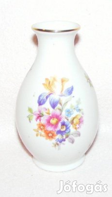 Hollóházi porcelán virágos váza