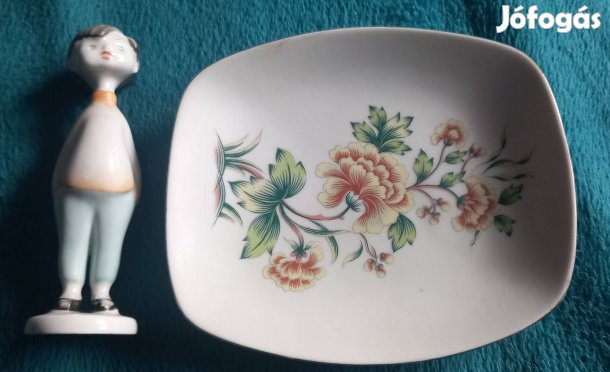 Hollóházi porcelánok, (pocakos kisfiú, kináló tálka) hibátlanul eladók