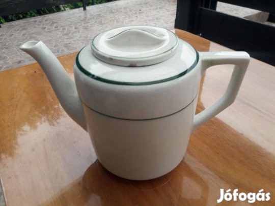 Hollóházi repesztett mázas kancsó, kiöntő, porcelán kancsó, retro