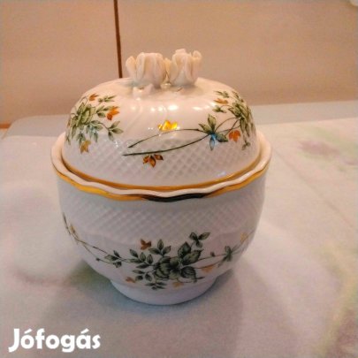 Hollóházi rózsás bonbonier