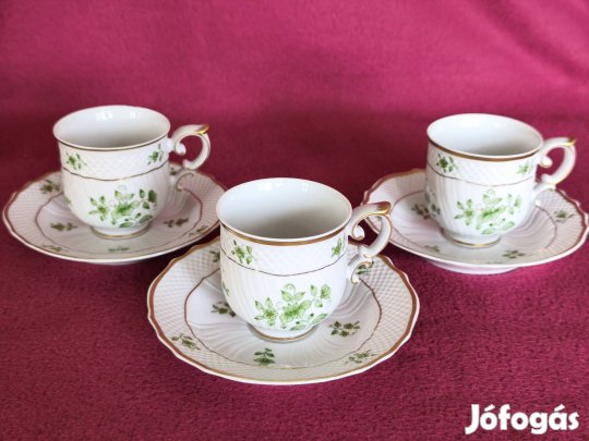 Hollóházi scarbantia kávés csészék