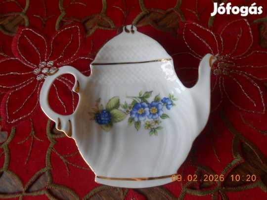 Hollóházi szeder mintás teafilter tartó